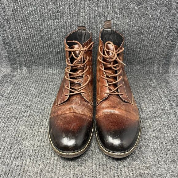 Rodd & Gunn Portal Military Boots Chukka Brown Leather Lace Up Mens 46 / US 13 main image 7